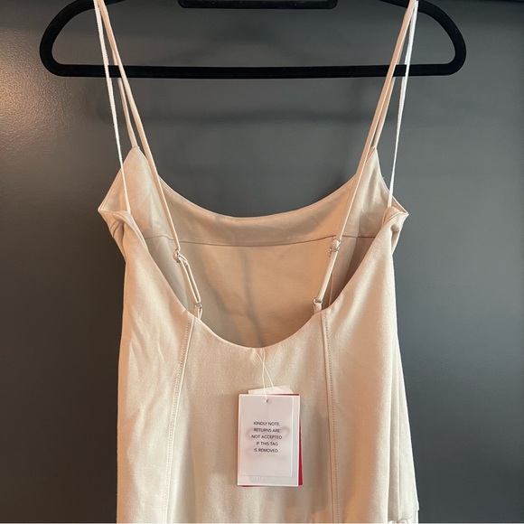 L'Academie by Marianna Laure Maxi Dress Beige Size Medium NEW! New with  tags!